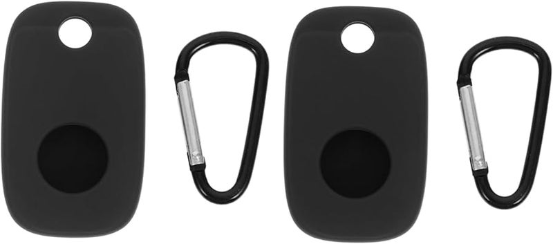 Homoyoyo 2 Pack Protective Silicone Cover Case Lanyard Clip For Keychain Tracker Black - Image 1