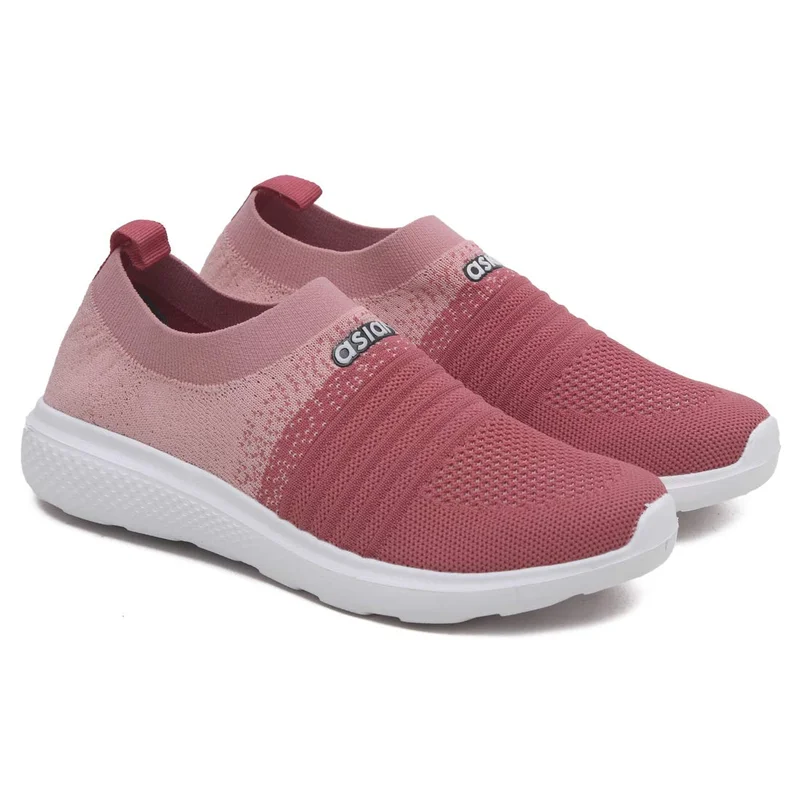 Asian Peach Slip-On Sports Shoes for Women