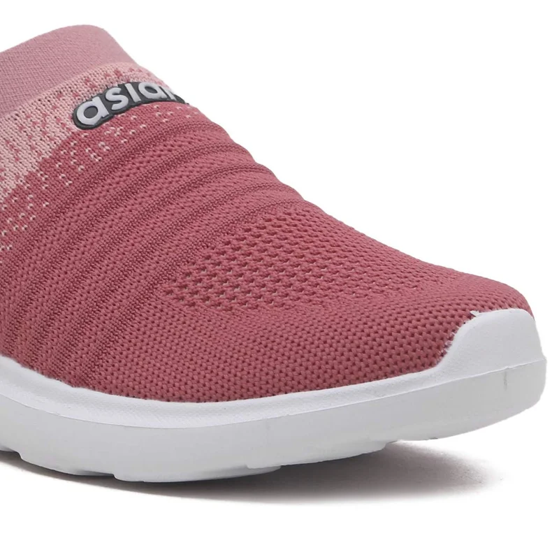 أسيان Peach Slip-On Sports Shoes for Women