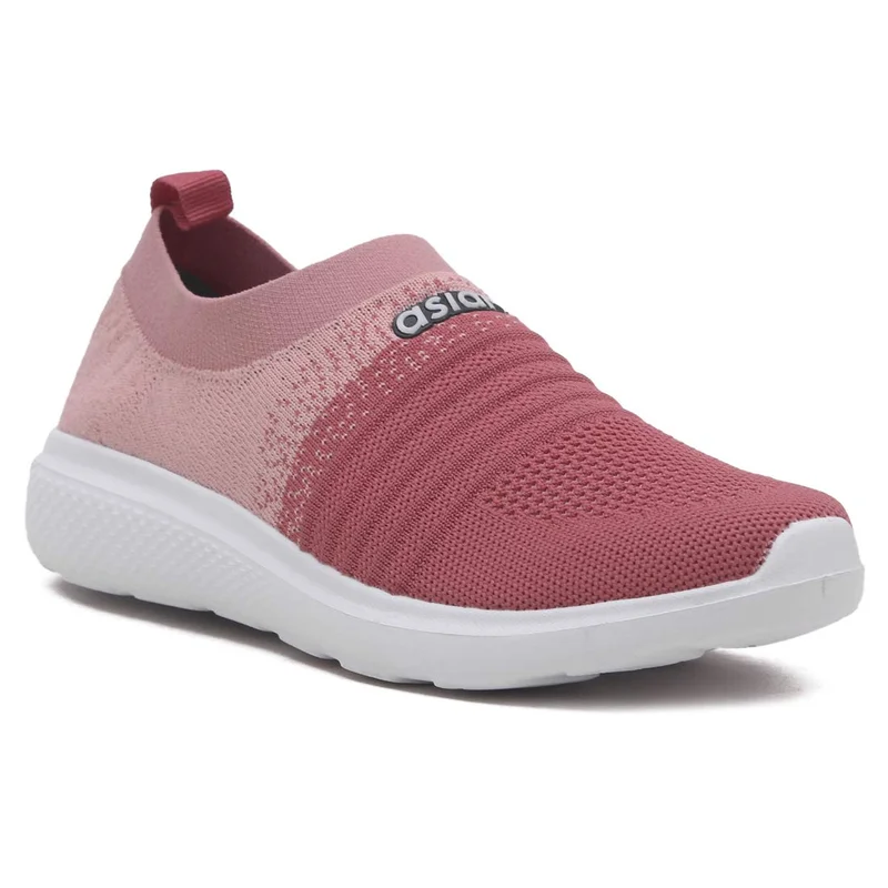أسيان Peach Slip-On Sports Shoes for Women