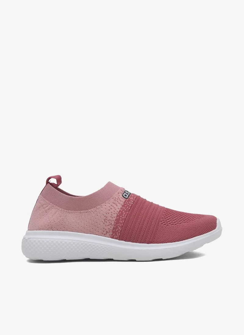 Peach Slip-On Running Shoes for Women