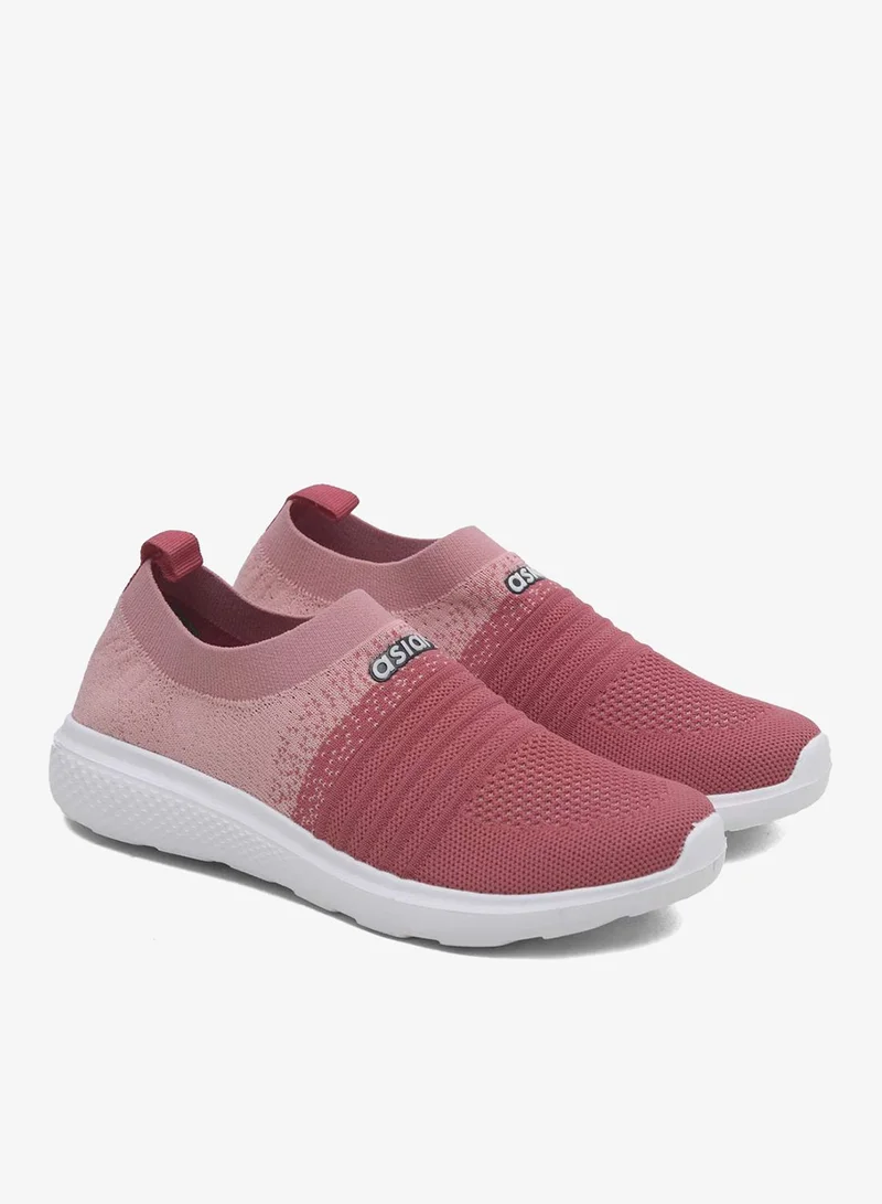 Asian Peach Slip-On Running Shoes for Women