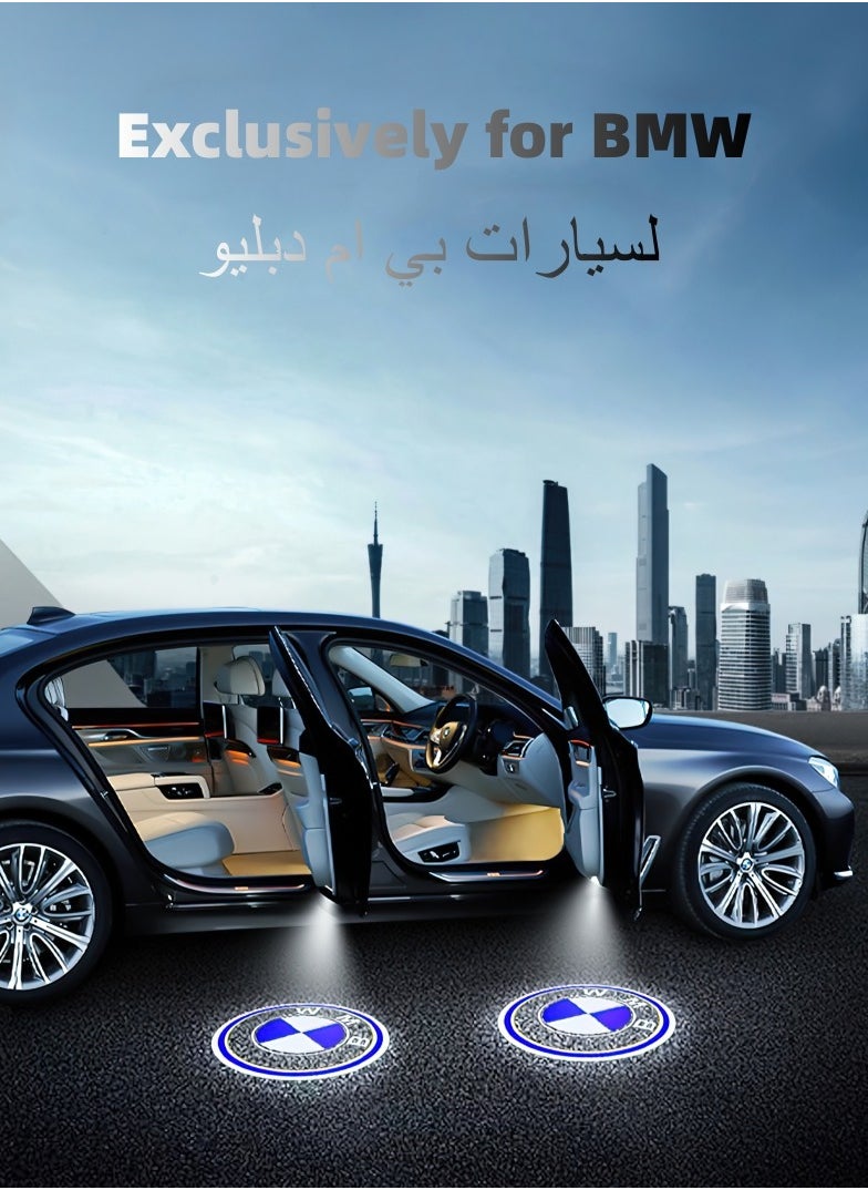 BMW - 2-Piece LED Car Door BMW Logo Projector Shadow Light Set - Image 1