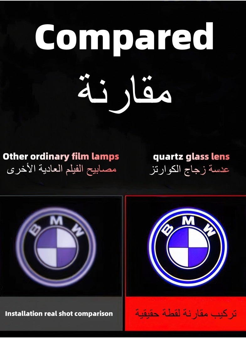 BMW - 2-Piece LED Car Door BMW Logo Projector Shadow Light Set - Image 1