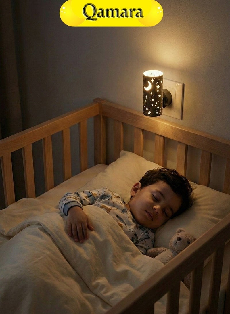 QAMARA LED Wall light, Star and Moon Themed Design with Smart Switch, Available in Black and White - Image 3