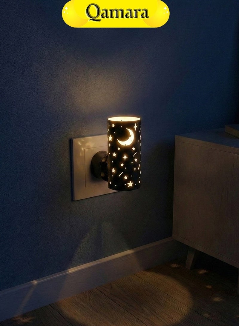 QAMARA LED Wall light, Star and Moon Themed Design with Smart Switch, Available in Black and White - Image 2