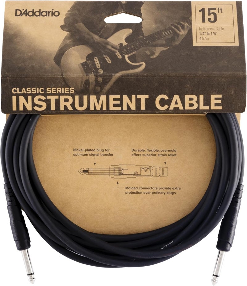 Planet Waves كابل أدوات د'أداريوا الكلاسيكي بطول 15 قدم - Image 1