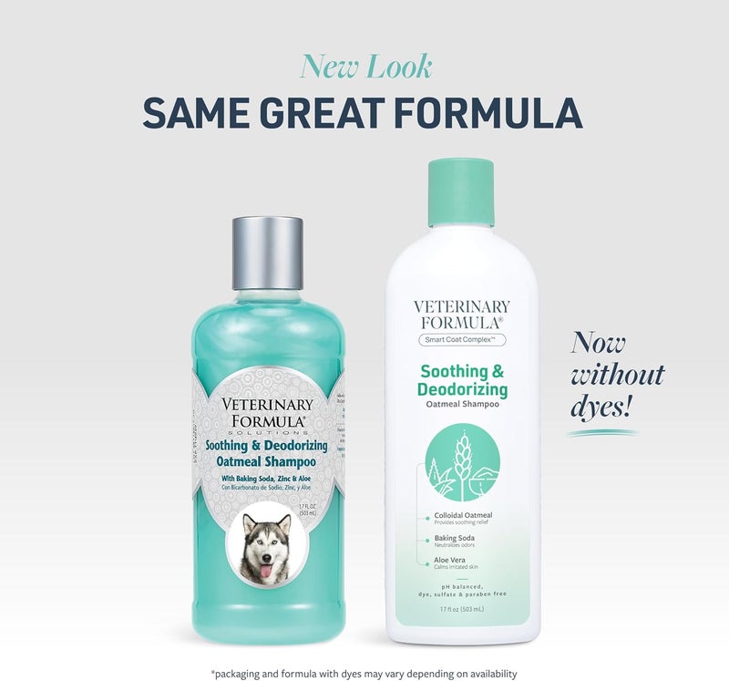 Veterinary Formula Solutions Soothing and Deodorizing Oatmeal Shampoo for Dogs –Baking Soda, Zinc and Aloe Eliminate Odors, Cleanse, Hydrate and Heal Skin – Long-Lasting Fragrance (17oz) - Image 2