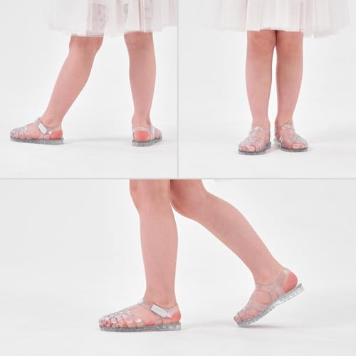 GUGUYeah Jelly Sandals for Girls,Closed Toe Princess Costume Summer Dress Shoes Fisherman Gladiator Water Beach Flat Sandals for Toddler/Little Kid/Big Kid - Image 5