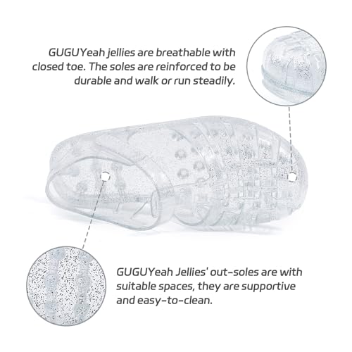 GUGUYeah Jelly Sandals for Girls,Closed Toe Princess Costume Summer Dress Shoes Fisherman Gladiator Water Beach Flat Sandals for Toddler/Little Kid/Big Kid - Image 4