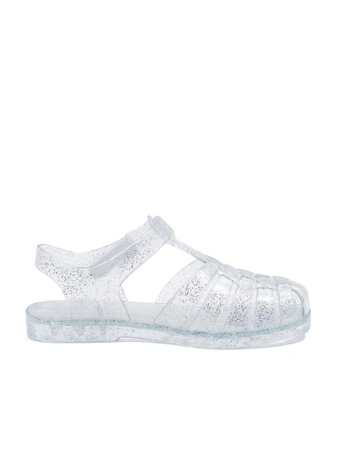 GUGUYeah Jelly Sandals for Girls,Closed Toe Princess Costume Summer Dress Shoes Fisherman Gladiator Water Beach Flat Sandals for Toddler/Little Kid/Big Kid - Image 1