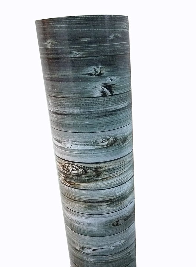 Elton Wood Grain Vintage Pallet Gray Light (Matt-Finish) Adhesive Decorative 3M Vinyl Shelf Liner 12 X 48 Inches - Image 1