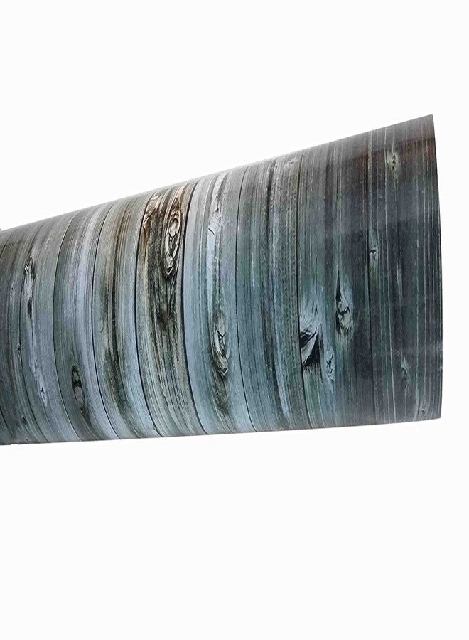 Elton Wood Grain Vintage Pallet Gray Light (Matt-Finish) Adhesive Decorative 3M Vinyl Shelf Liner 12 X 48 Inches - Image 2