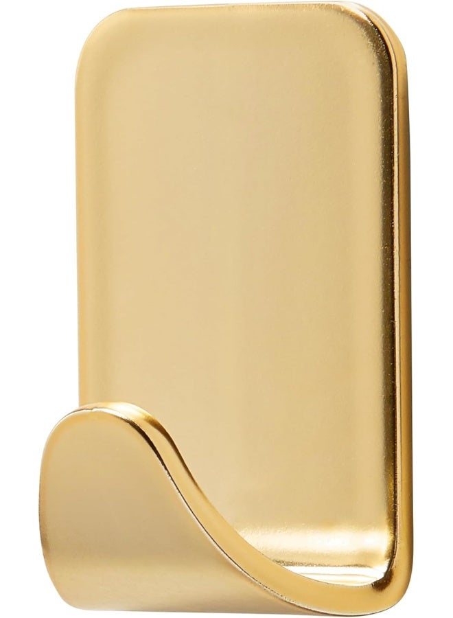 Command Command Stainless Steel Metal Small Hook Gold color, 4 hooks + 5 strips/pack - Image 2
