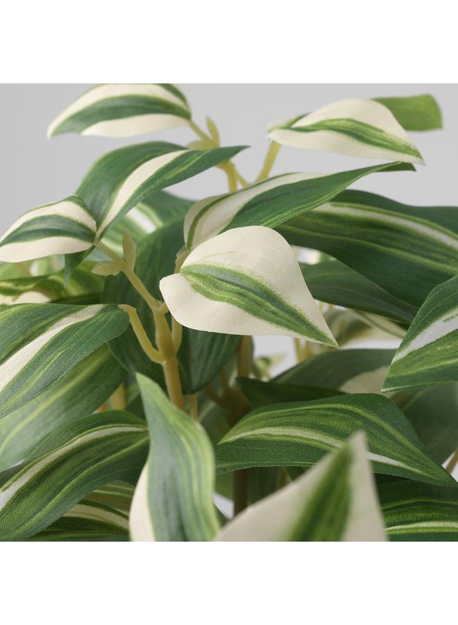 زبون نبات صناعي في وعاء، للاستخدام الداخلي/الخارجي/ترادسكانتيا زيبرينا، 12 سم - Image 5