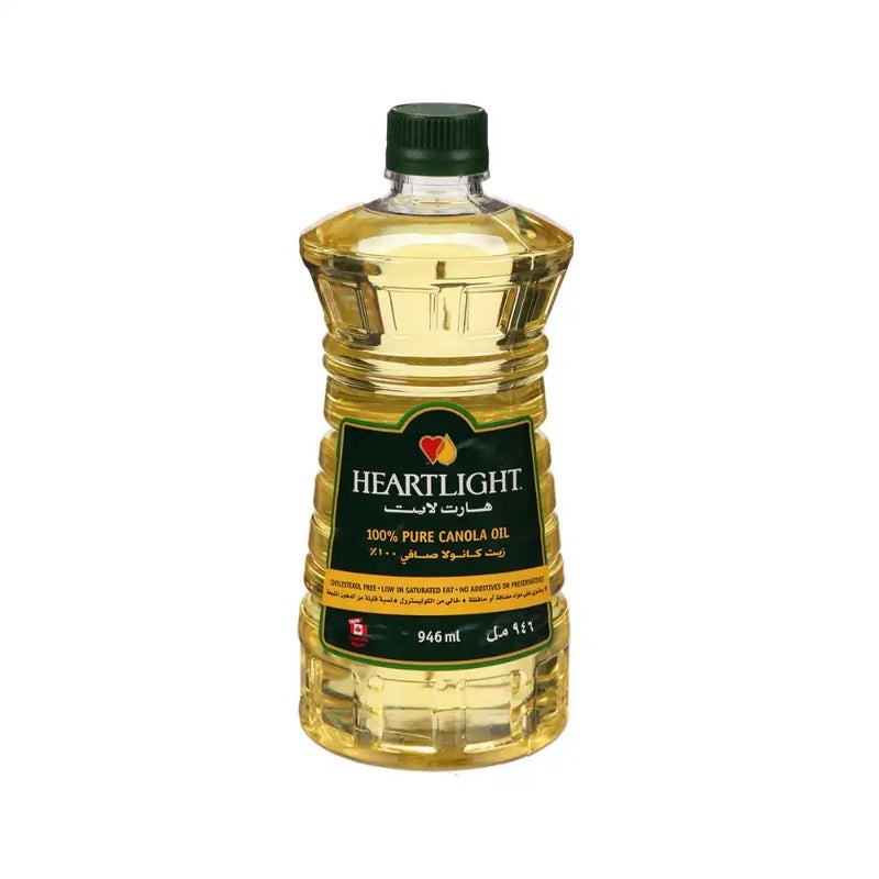Heartlight 100percent Pure Canola Oil Low In Saturated Fat- 946ml