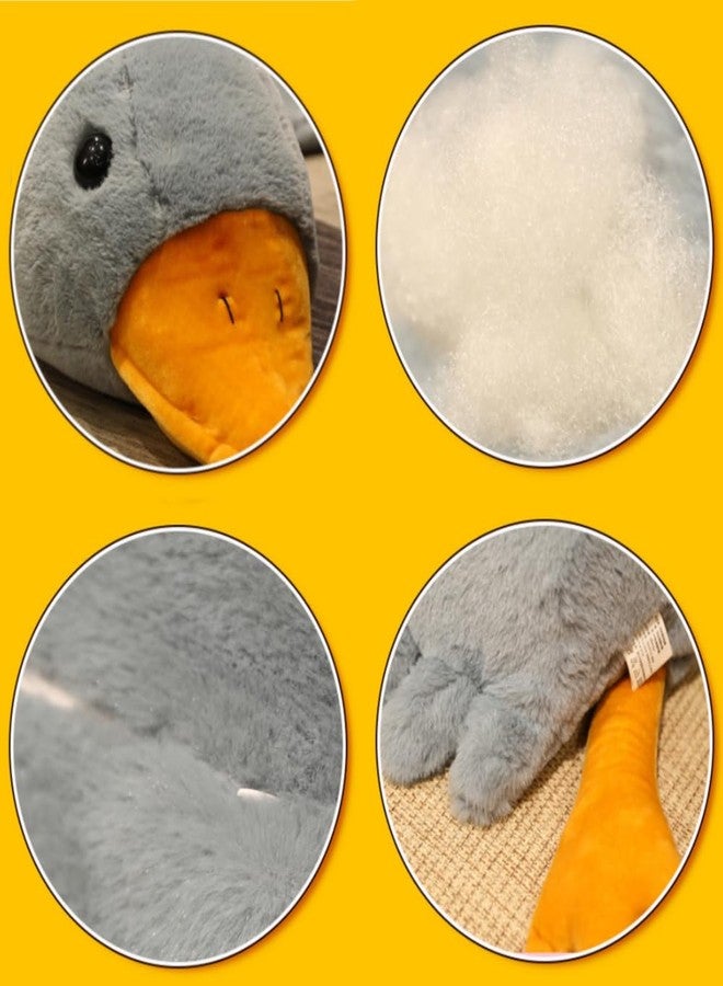 OPHRBU Goose Plush Toy Pillow, Soft and Fluffy swan Stuffed Animal Pillow, Gift for Kids and Friends. 1piece (Grey 19.8 inches) - Image 3