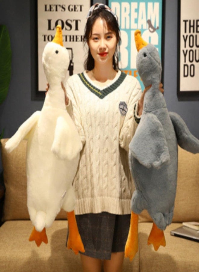 OPHRBU Goose Plush Toy Pillow, Soft and Fluffy swan Stuffed Animal Pillow, Gift for Kids and Friends. 1piece (Grey 19.8 inches) - Image 2