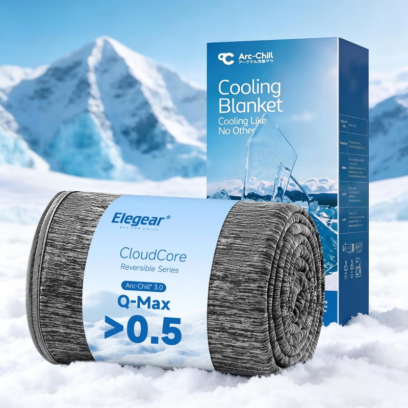 Elegear Revolutionary Cooling Blanket Twin Absorbs Heat to Keep Body Cool for Night Sweats ArcChill30 Cool Fiber QMax05 for Hot Sleepers Lightweight Summer Cold Blankets for Sleeping 59 x 79 - Image 2