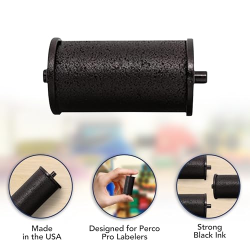 Perco Ink Roll for Perco Pro (1 and 2 Line) Price and Date Guns - Pack of 4 Replacement Inkers - Easy to Load, Premium, Clear & Bold Prints - Made in USA - Image 3