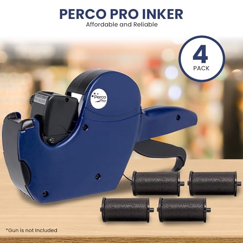 Perco Ink Roll for Perco Pro (1 and 2 Line) Price and Date Guns - Pack of 4 Replacement Inkers - Easy to Load, Premium, Clear & Bold Prints - Made in USA - Image 4