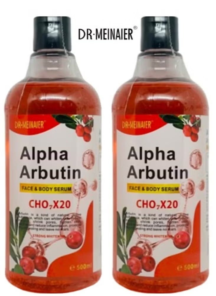 DR.MEINAIER Alpha Arbutin Face & Body Serum 500ml 2 Pieces