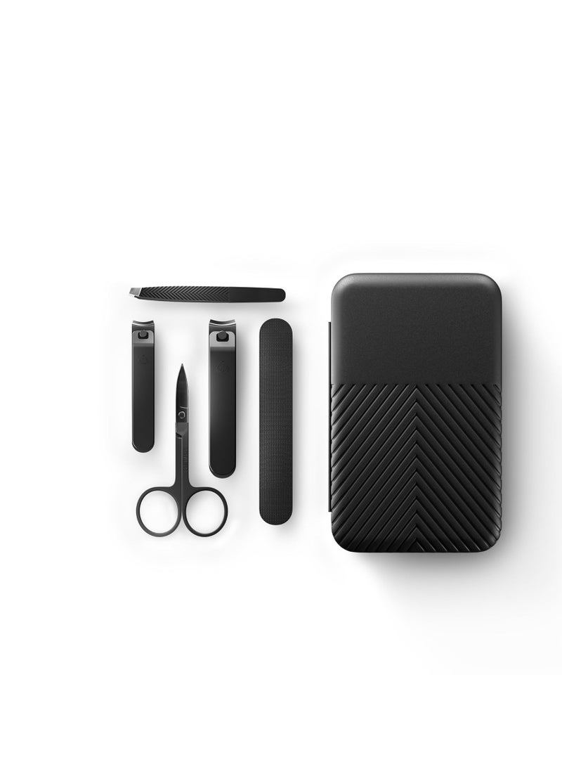 manscaped MANSCAPED® Shears 3.0, 5-Piece Precision Men’s Nail Grooming Travel Kit, Stainless Steel Manicure Set with Fingernail & Toenail Clippers, Nail File, Slant Tip Tweezers, Cuticle Scissors, Travel Case - Image 1