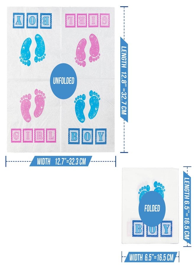 Iconikal 75-Count Gender Reveal Party Napkins, Two Sided, Boy or Girl Baby, Dinner Size - Image 3