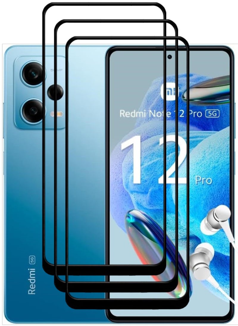 ACLIX 3 Pieces Antistatic ESD Dustproof Premium Quality High Definition Tempered Glass Screen Protector Designed For Xiaomi Redmi Note 12 Pro - Image 1