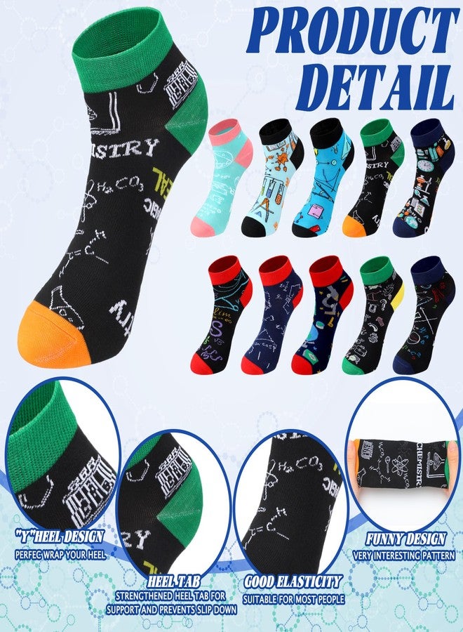 Bunnycool 10 Pairs Funny Math Chemistry Socks Christmas Science Theme Socks Programming Gift Novelty Crazy Scientist Accessories Teacher Sock for Science Lovers Chemist Mathematicians Biology - Image 5