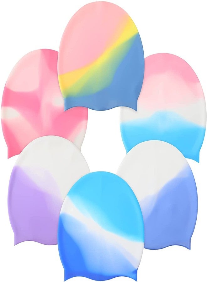 Kunya Friendly Swede Silicone Long Hair Swim Caps - Durable Silicone Swimming Caps (Pack of 2) Color May varySSTP - Image 2