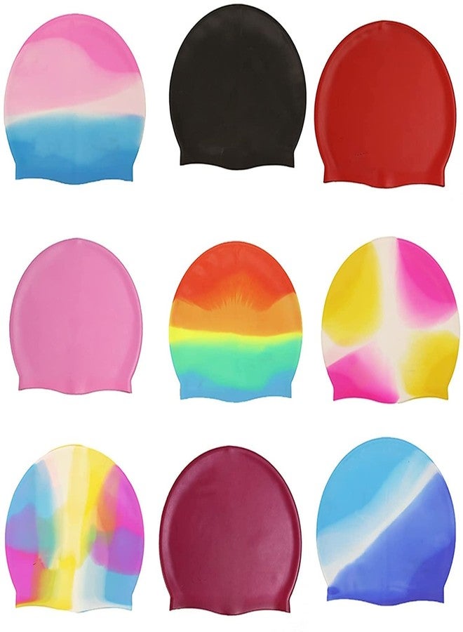 Kunya Friendly Swede Silicone Long Hair Swim Caps - Durable Silicone Swimming Caps (Pack of 2) Color May varySSTP - Image 3