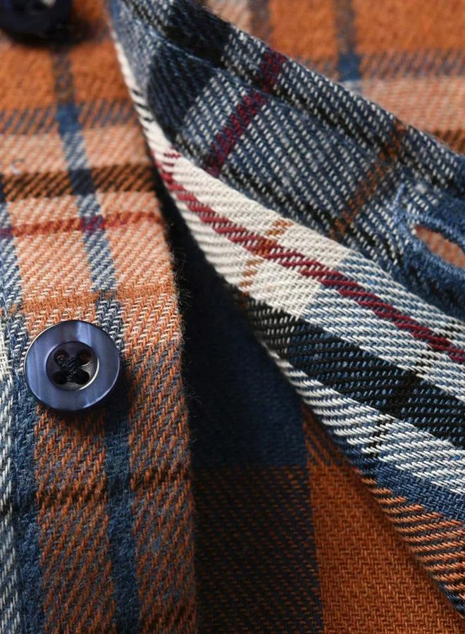 تايك تو قميص بطبعة مربعات وتفاصيل أزرار