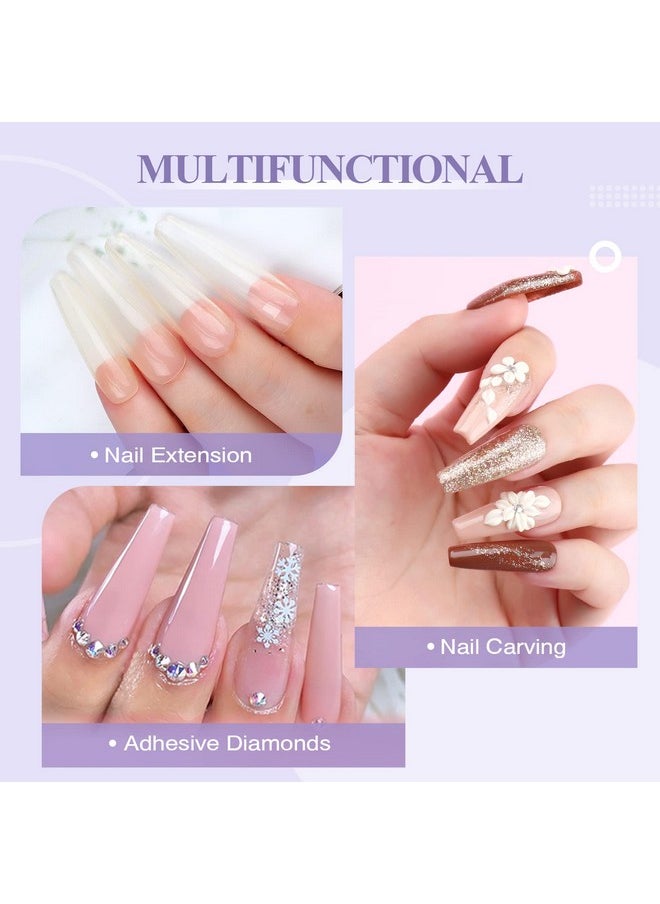 Saviland Acrylic Nail Kit: Allinone Beginner Nail Kit 15G Clear/White/Pink Acrylic Powder And Liquid Set With Acrylic Nail Brush Nail Forms Glass Dappen Dish Easy To Use Nails Kit Acrylic Set  - Image 4