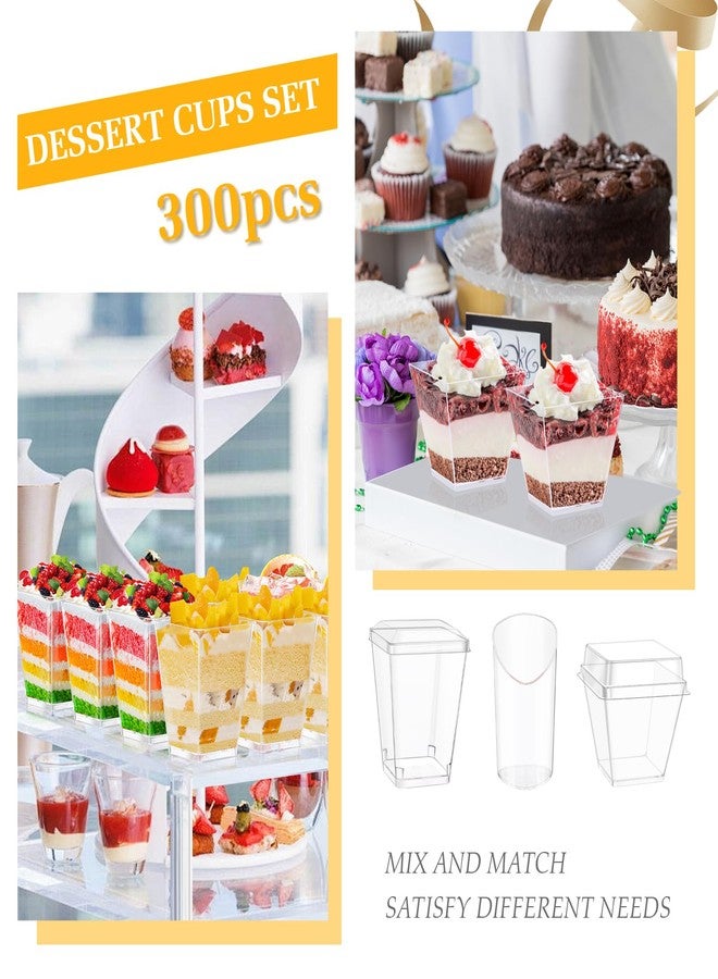 tchrules 400 Packs Dessert Cups with Lids, 5oz Mini Clear Plastic Dessert Cup Parfait Appetizer Cups for Serving Fruit Trifle Mousse Ice Cream and Pudding (300) - Image 5