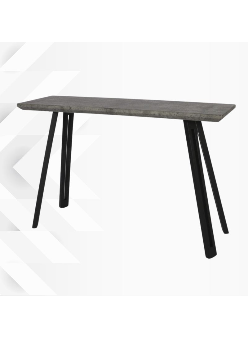 PixelsFurniture Pixels Furniture Console Table, Entryway with Wood Top and Metal Ends, Versatile, Grey Color - Image 1