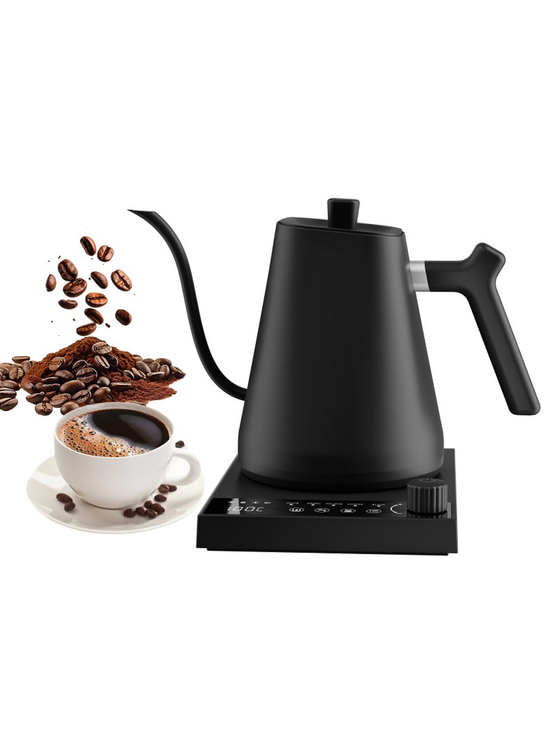 Perfin V60 Gooseneck Electric Kettle, 1000W Pour Over Coffee & Tea Kettle with ±1℃ Temperature Control& 5 Preset Temperature,  24H Keep Warm, Timer & Memory Function, 600ml - Image 1