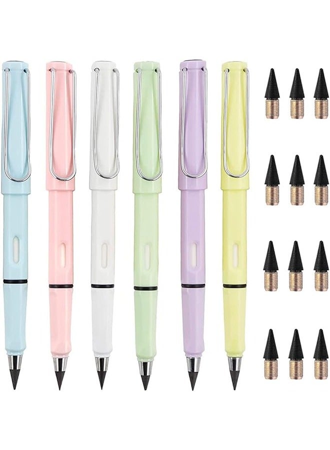 مجموعة من 6 أقلام رصاص إترنال من Qikaara - قلم رصاص مستدام بدون حبر وبدون شحذ، قلم رصاص سحري متين، مجموعة أقلام رصاص، قلم رصاص إنفينيتي بمظهر أنيق، قلم رصاص سحري - Image 1