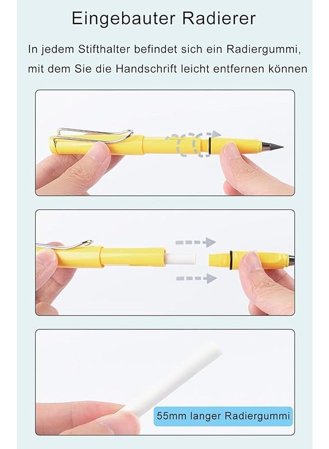 مجموعة من 6 أقلام رصاص إترنال من Qikaara - قلم رصاص مستدام بدون حبر وبدون شحذ، قلم رصاص سحري متين، مجموعة أقلام رصاص، قلم رصاص إنفينيتي بمظهر أنيق، قلم رصاص سحري - Image 3