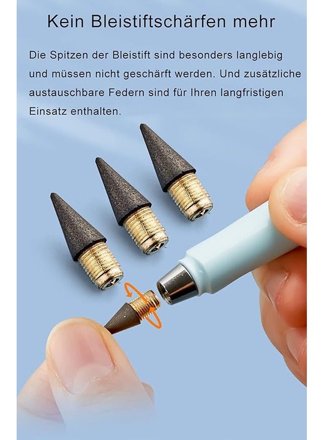 مجموعة من 6 أقلام رصاص إترنال من Qikaara - قلم رصاص مستدام بدون حبر وبدون شحذ، قلم رصاص سحري متين، مجموعة أقلام رصاص، قلم رصاص إنفينيتي بمظهر أنيق، قلم رصاص سحري - Image 2