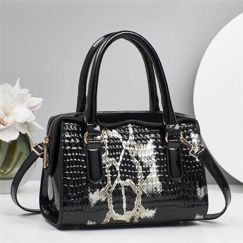 New Stone Pattern Stitching High-Value Handbag Printed High-End Shoulder Bag Versatile Simple Crossbody Bag - Image 2