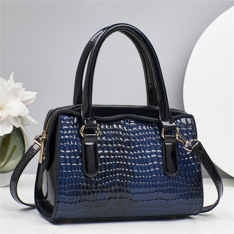 New Stone Pattern Stitching High-Value Handbag Printed High-End Shoulder Bag Versatile Simple Crossbody Bag - Image 3