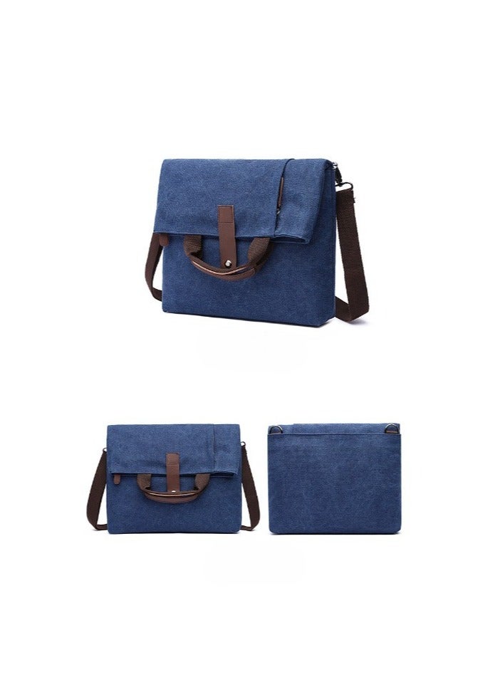 FANDARE Canvas Shoulder Bags Retro Handbag Business Satchel Crossbody Messenger Bag for 12.9 Inch Laptop Men Women Travel Commuter Work Briefcase - Image 4