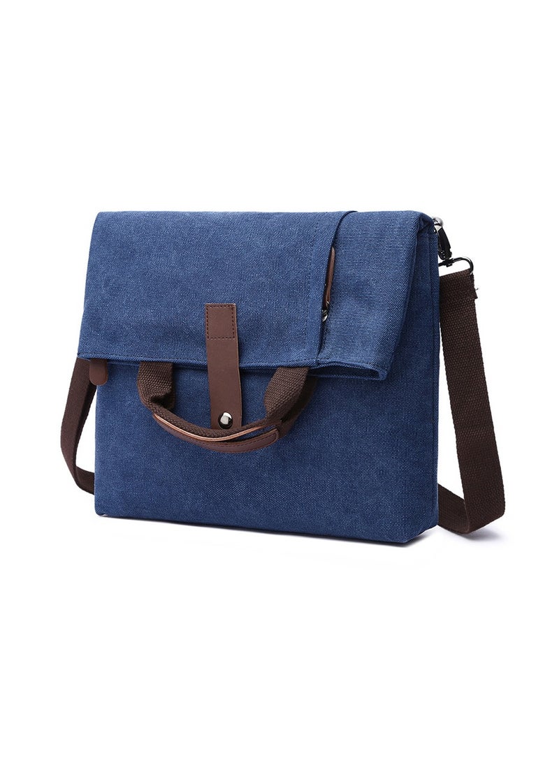 FANDARE Canvas Shoulder Bags Retro Handbag Business Satchel Crossbody Messenger Bag for 12.9 Inch Laptop Men Women Travel Commuter Work Briefcase - Image 1