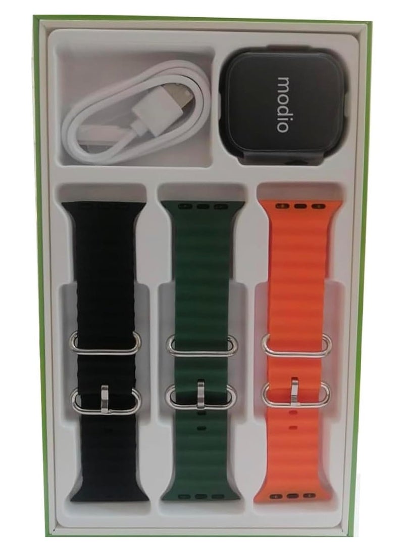 modio 4G Ultra 2.2 Inch HD Display Smart Watch with Three Set Strap For Men & Women - Image 4