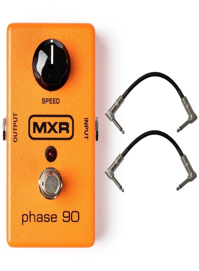 MXR New Dunlop M101 Phase 90 Phaser Effects Pedal Bundle with 6" Patch Cables - Image 1