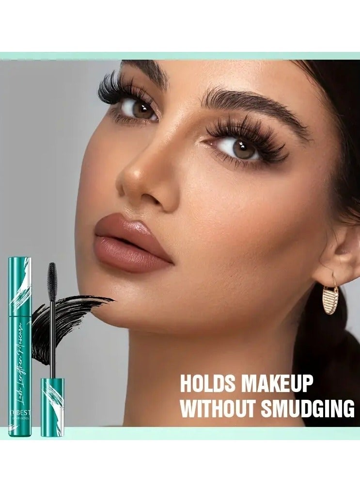 QiBest ماسكارا سائلة للنساء من أزوني، لإطالة الرموش وتكثيفها، وتصفيف الرموش بشكل يدوم طويلاً، ومقاومة للماء، ولا تترك هالة على الرموش، وإكسسوارات المكياج، 0.38 أونصة (أسود) - Image 4