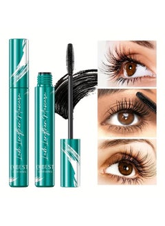 QiBest Liquid Mascara for Woman, Azonee, Lash Lengthening Volumizing, Lasting Eyelash Styling, Waterproof, No Halo Staining Mascara, Makeup Accessories, 0.38oz (Black)  - Image 1