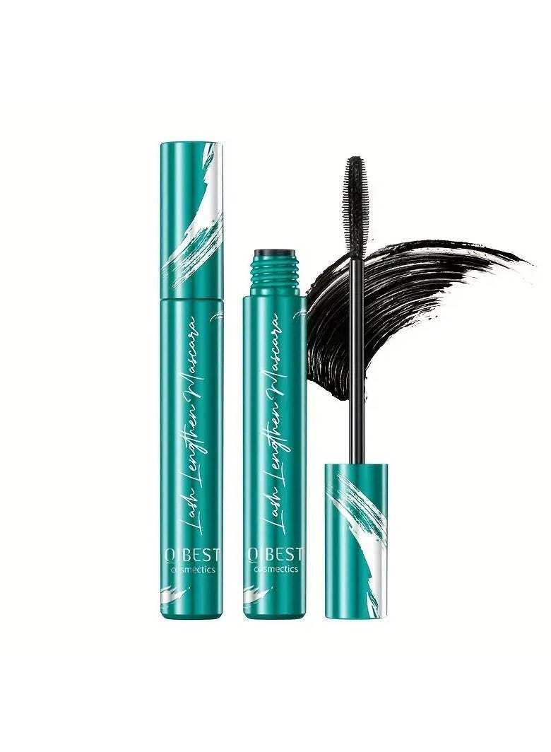 QiBest ماسكارا سائلة للنساء من أزوني، لإطالة الرموش وتكثيفها، وتصفيف الرموش بشكل يدوم طويلاً، ومقاومة للماء، ولا تترك هالة على الرموش، وإكسسوارات المكياج، 0.38 أونصة (أسود) - Image 3