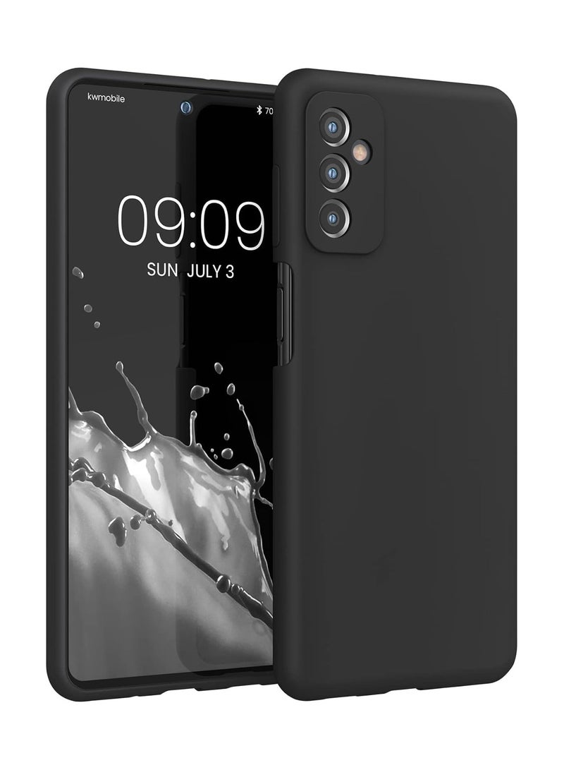 غطاء TPU رفيع مع حماية للكاميرا ومضاد للخدش ومرن لهاتف Galaxy M52 5G باللون الأسود - Image 1